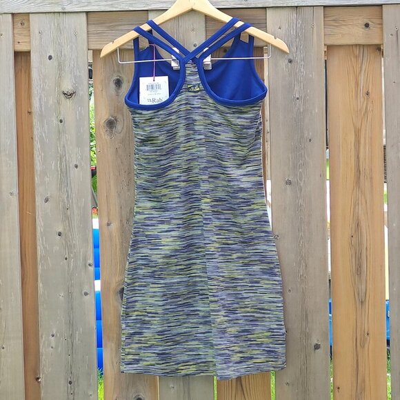 Rab Womens Maze Climbing Dress BNWT Size XS Sulpher Tank Top Dress Cross Back - Picture 2 of 11